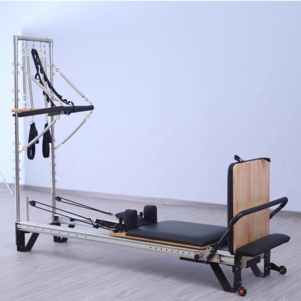 Pilates Reformer with Tower Y05-02 Aluminum Alloy | Commercial Pilates Equipment