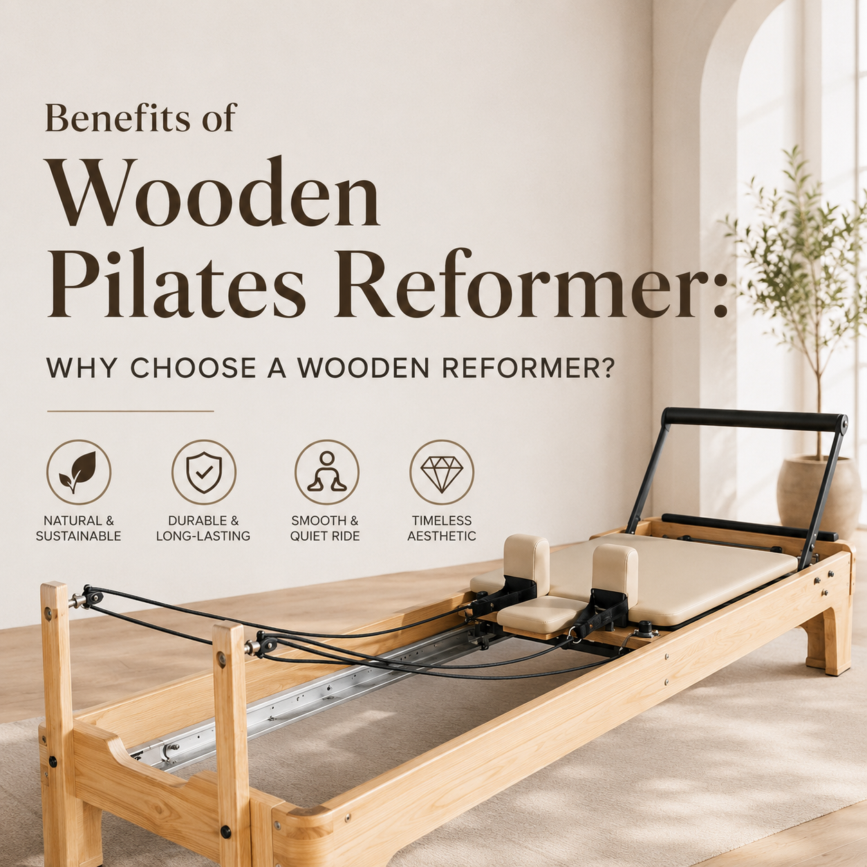 wooden pilates reformer